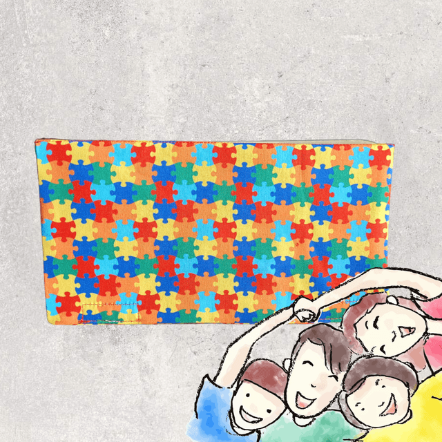 Porte Carte Rectangulaire "motifs Puzzle"