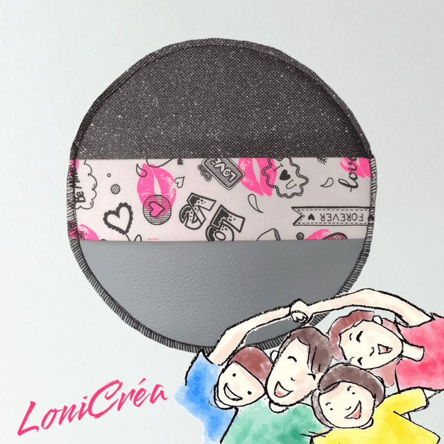 Porte Carte Rond "Girly2"