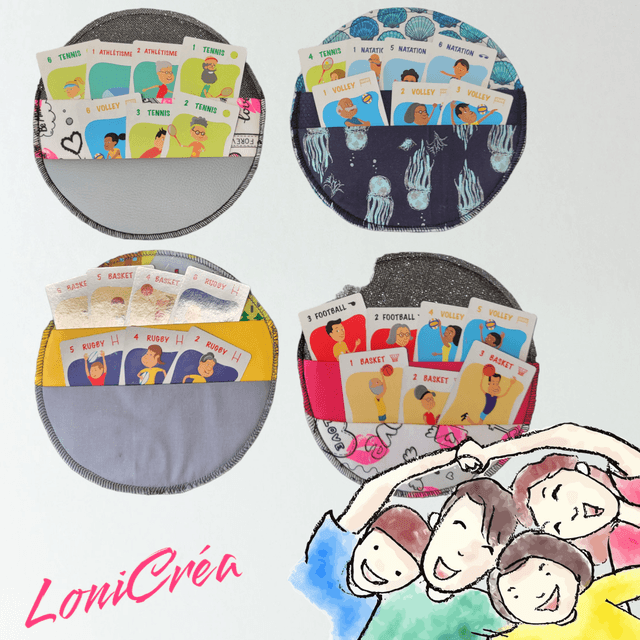 Porte Carte Rond "Girly2"