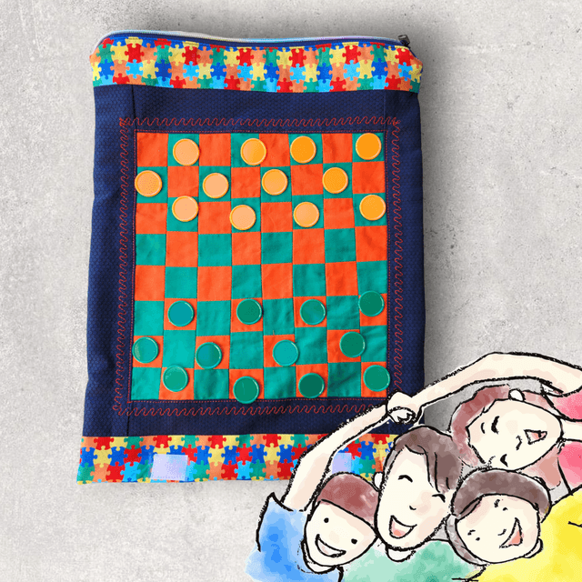 Jeu de Dames "motifs Puzzles"