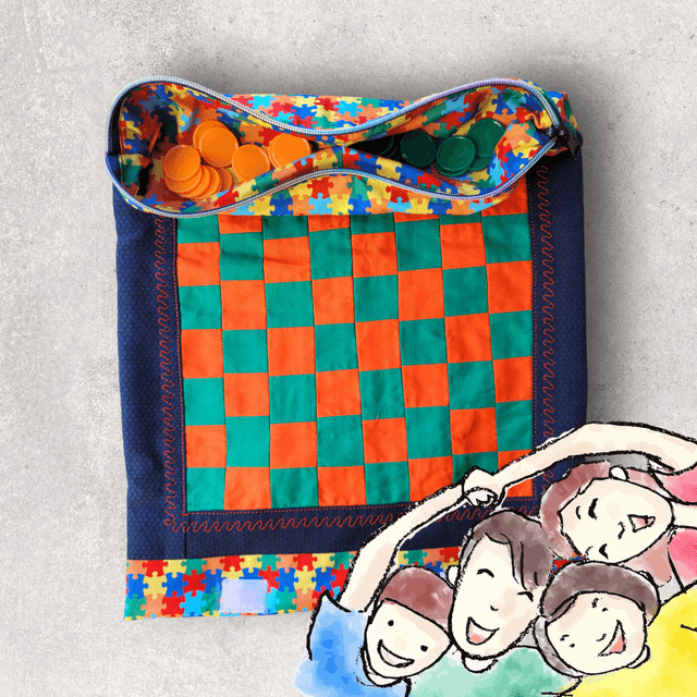 Jeu de Dames "motifs Puzzles"